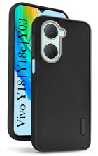 For Vivo Y18 | Y18E | Y03 | Y18I | Y18T Back Cover Case Rubberised (Textured Grip Design| Micro-Fiber Cloth Inside | Slim and Light Weight | Soft Touch and Feel)