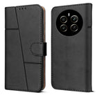 For Realme 12 Plus Flip Cover Case (Stitched Leather with Magnetic Closure)