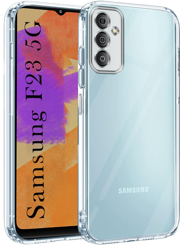 For Samsung Galaxy F23 5G Back Cover (Silicone Clear Shockproof Case with Camera Protection | Soft and Flexible)