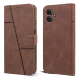 For Motorola Moto G14 Flip Cover Case (Stitched Leather with Magnetic Closure)