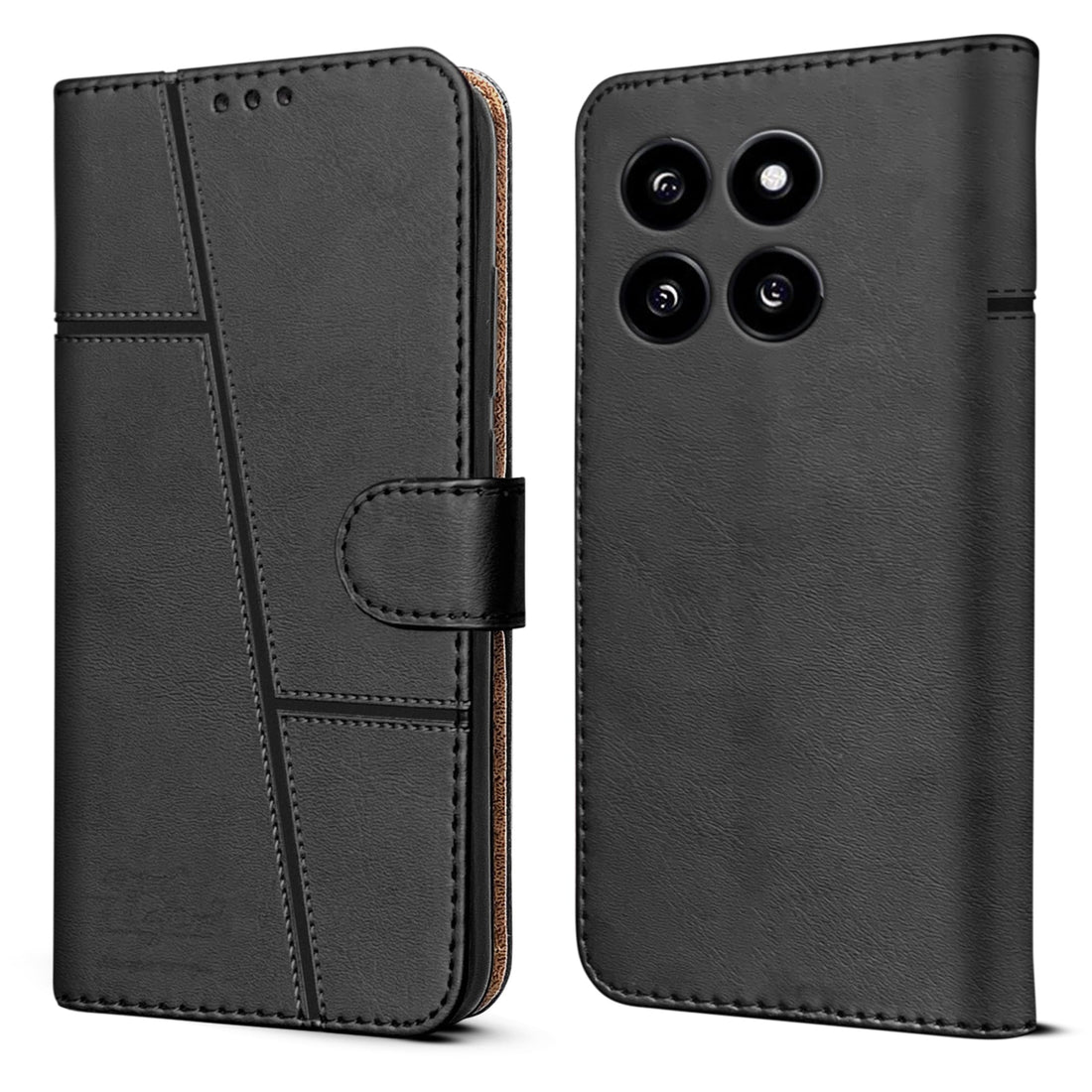 For Xiaomi MI 14 Flip Cover Case (Stitched Leather with Magnetic Closure)
