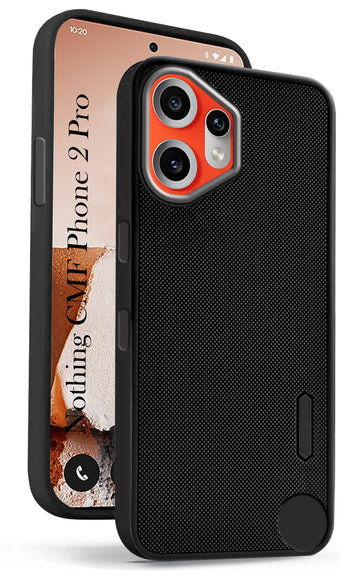 For Nothing CMF Phone 2 Pro Back Cover Case (Textured Grip Design | Micro-Fiber Cloth Inside | Slim and Light Weight | Soft Touch and Feel | Black)