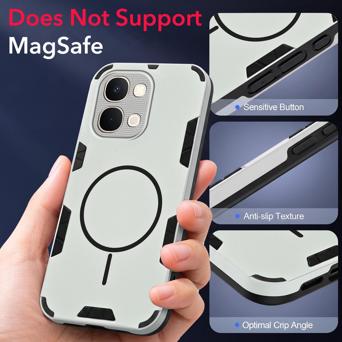 For Vivo Y31T 5G Back Cover Case (Slim Hybrid Armor | Shockproof Camera Protection | Rugged Dual Layer)