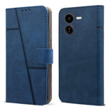 For Vivo Y37 Pro Flip Cover Case ( Stitched Leather with Magnetic Closure)