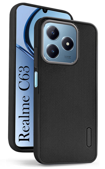 For Realme C63 Back Cover Case (Textured Grip Design | Camera Protection | Slim and Light Weight | Soft Touch and Feel)
