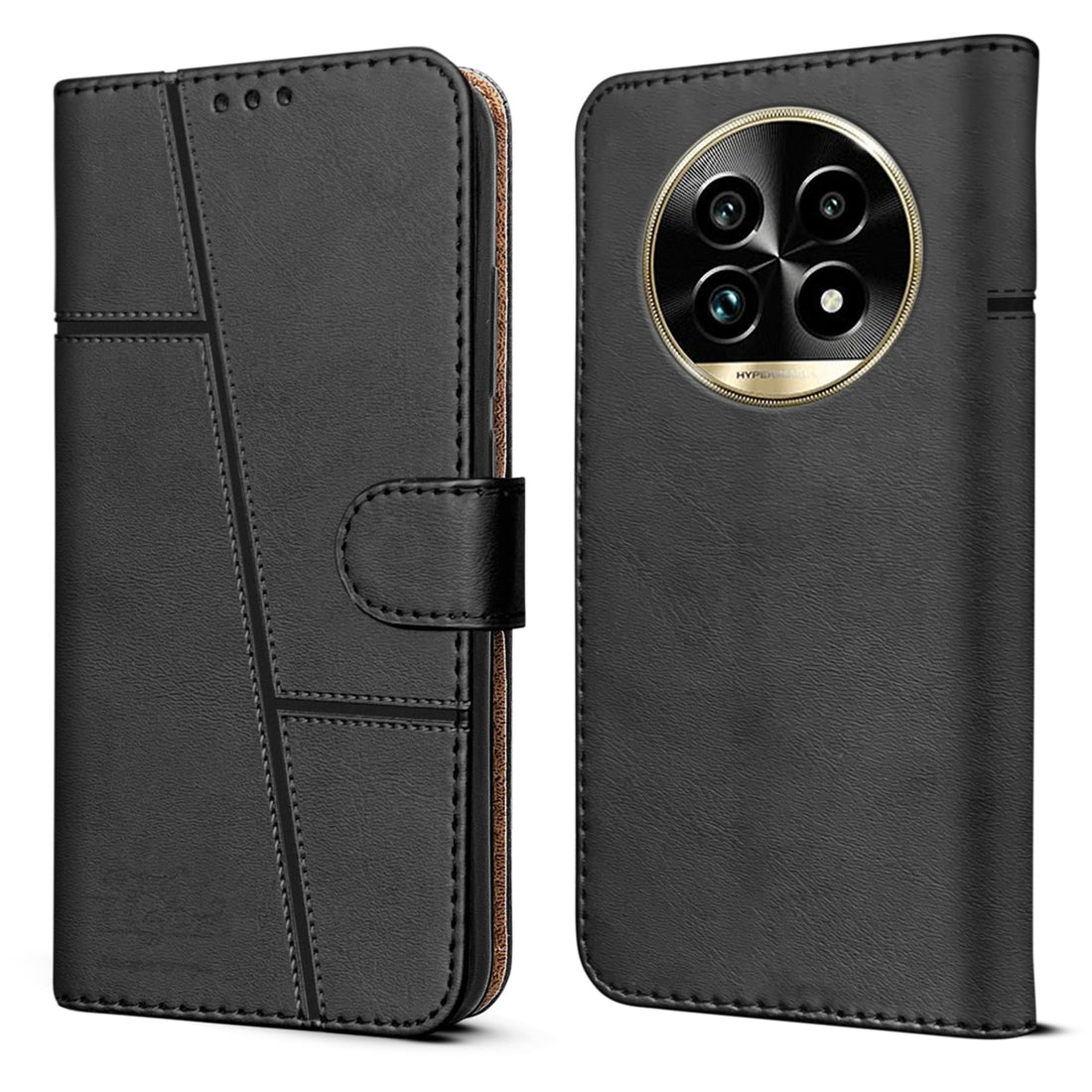 For Realme 13 Pro | Realme 13 Pro Plus 5G Flip Cover Case (Stitched Leather with Magnetic Closure)
