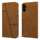 For Samsung Galaxy A13 5G Flip Cover Case (Stitched Leather Finish | Magnetic Closure | Inner TPU | Foldable Stand | Wallet Card Slots)