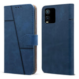 For Vivo T1x 4G Flip Cover Case ( Stitched Leather with Magnetic Closure)