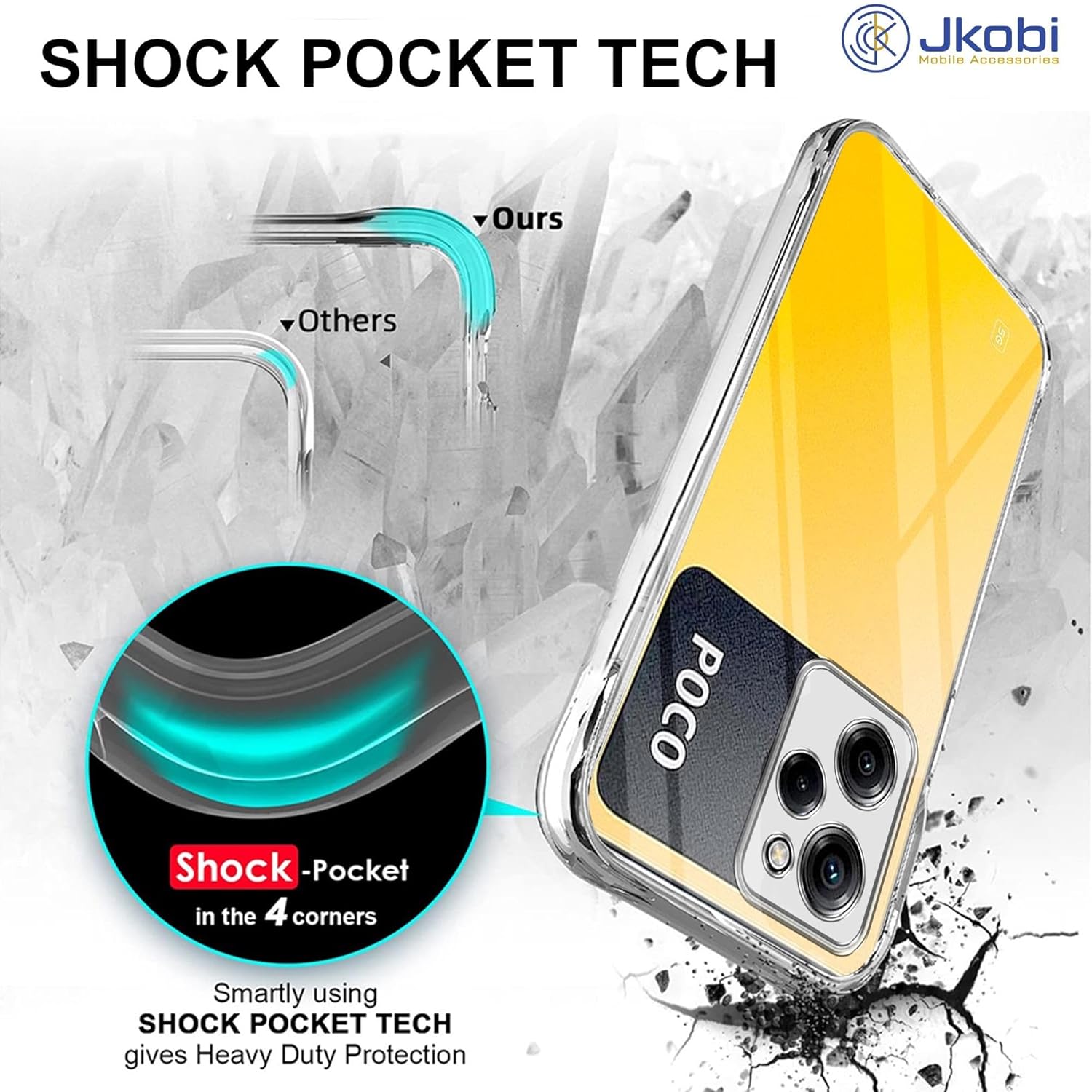 For Poco X5 Pro 5G Back Cover (Silicone Clear Shockproof Case with Camera Protection | Soft and Flexible)