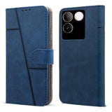 For Vivo T2 Pro Flip Cover Case (Stitched Leather with Magnetic Closure)