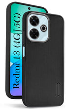 For Xiaomi Mi Redmi 13 4G | 5G Back Cover Case ( Textured Grip Design | Camera Protetion | Slim and Light Weight | Soft Touch and Feel | Black )
