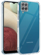 For Samsung Galaxy A12 Back Cover (Silicone Clear Shockproof Case with Camera Protection | Soft and Flexible | Transparent)
