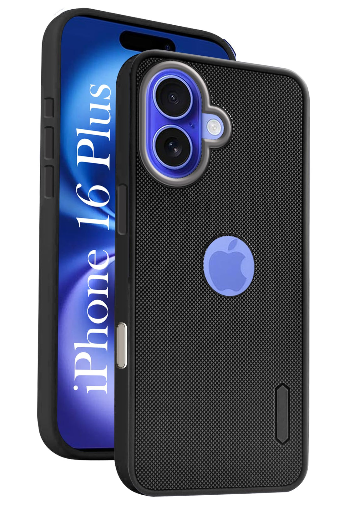 For Apple iPhone 16 Plus  Back Cover Case ( Textured Grip Design | Camera Protetion | Slim and Light Weight | Soft Touch and Feel)