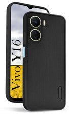 For Vivo Y16 Back Cover Case (Crystal Glass Back | Camera Protection | Shockproof)