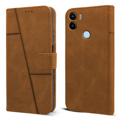 For Xiaomi Redmi A1 Plus | A2 Plus Flip Cover Case (Stitched Leather Finish | Inner TPU | Foldable Stand | Wallet Card Slots)