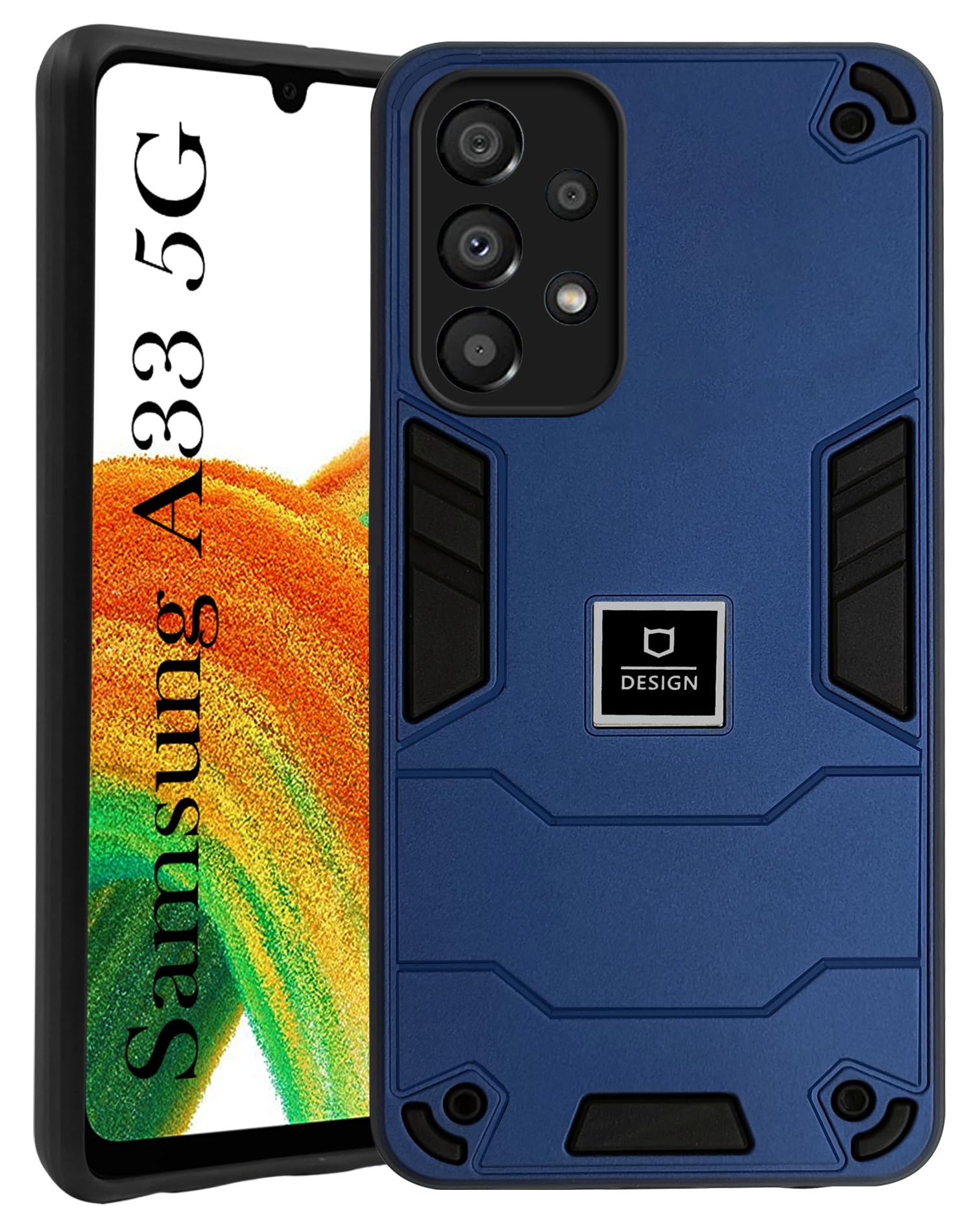 For Samsung Galaxy A33 5G Back Cover Case (Lightweight Hybrid Armor Shockproof Polycarbonate)