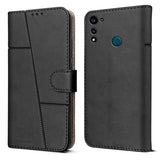 For Lava X3 Flip Cover Case (Stitched Leather Finish | Magnetic Closure | Inner TPU | Foldable Stand | Wallet Card Slots)