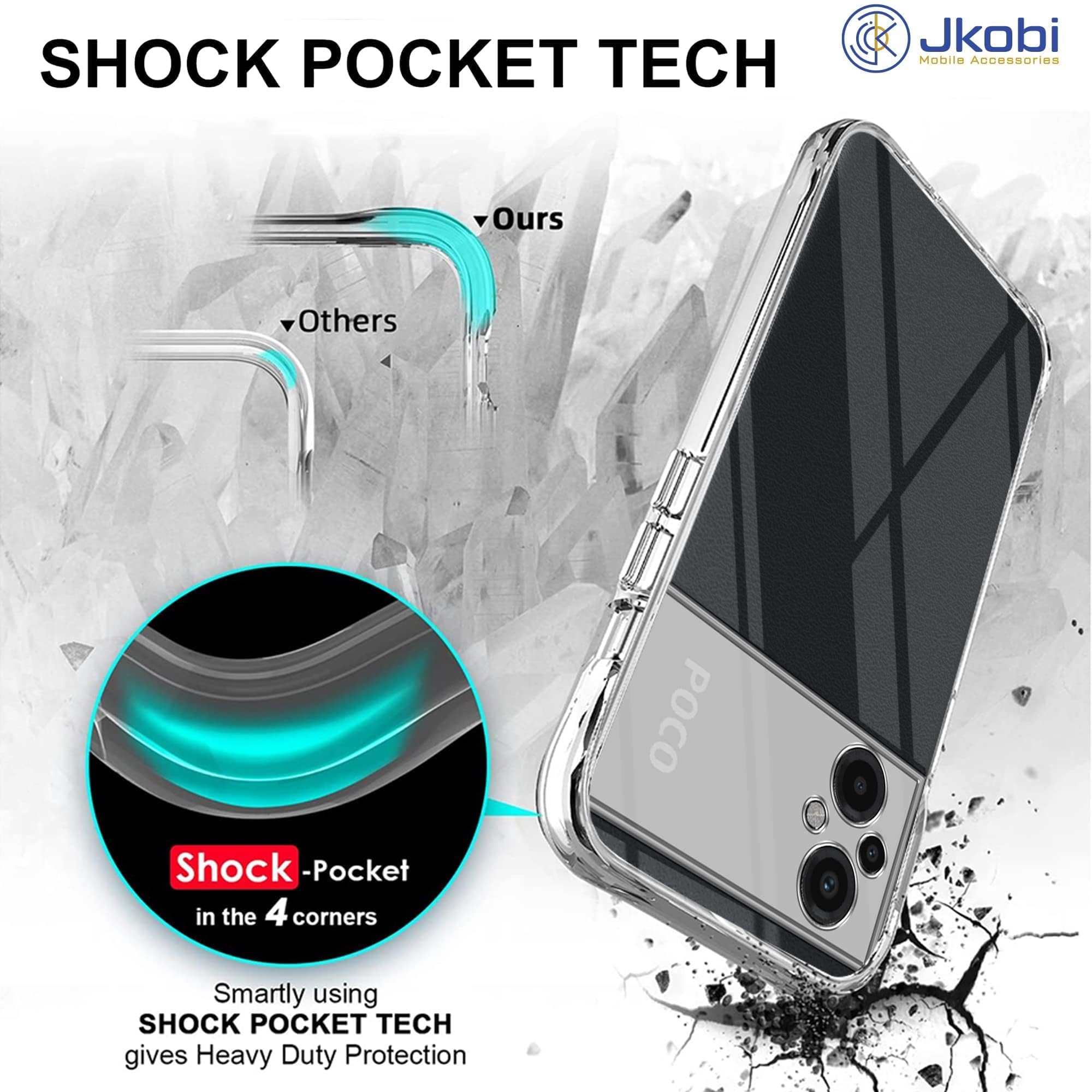 For Poco M5 Back Cover (Silicone Clear Case with Camera Protection | Shockproof)