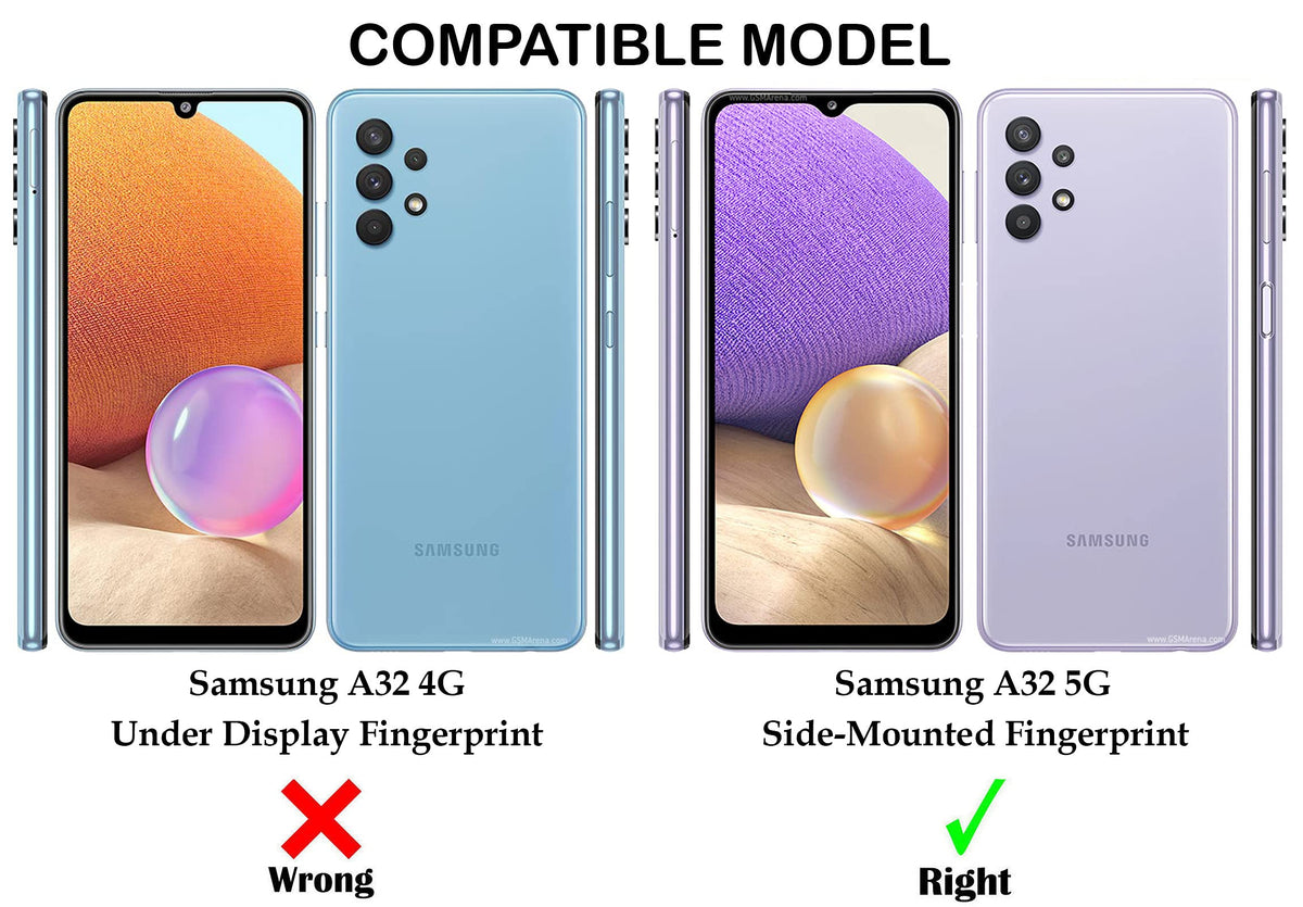 For Samsung Galaxy A32 5G Back Cover Case (Hybrid Dual Armor Polycarbonate)