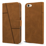 For Vivo V5 Flip Cover Case ( Stitched Leather with Magnetic Closure)