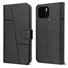 For Xiaomi Poco C51 Flip Cover Case (Stitched Leather with Magnetic Closure)
