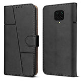 For Redmi Note 9 Pro | 9 Pro Max | Note 10 Lite Flip Cover Case (Stitched Leather with Magnetic Closure)