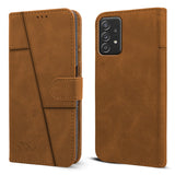 For Samsung Galaxy A52 | A52 5G | A52s 5G  Flip Cover Case ( Stitched Magnetic Closure | Black)