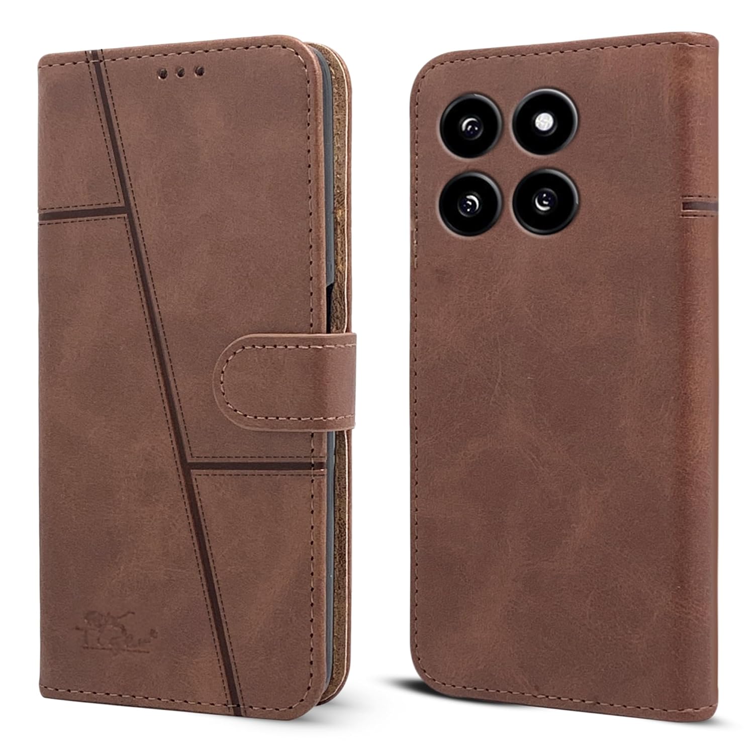 For Xiaomi MI 14 Flip Cover Case (Stitched Leather with Magnetic Closure)