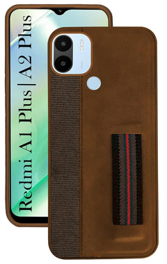 For Xiaomi Redmi A1 Plus | A2 Plus  Back Cover Case (Professional PU Leather | Strip Chain Holder Socket )