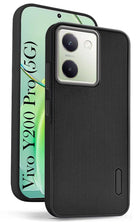 For Vivo Y200 Pro 5G Back Cover Case (Hybrid Armor Case | Carbon Fiber Shockproof | Soft and Flexible)
