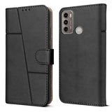 For Moto G40 Fusion | G60 Flip Cover Case (Stitched Leather Finish | Magnetic Closure | Inner TPU | Foldable Stand | Wallet Card Slots)