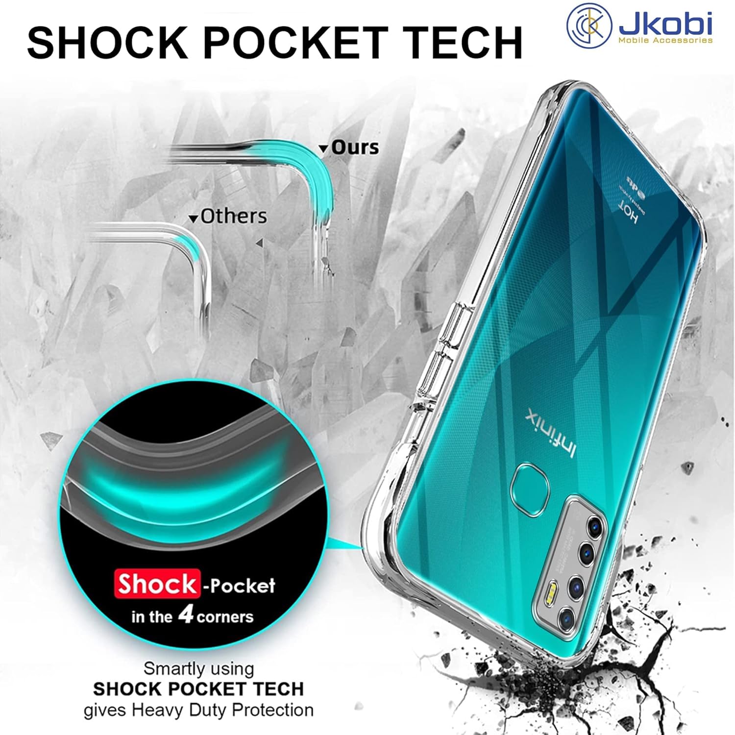 For Infinix Hot 9 | Hot 9 Pro Back Cover Case (Hybrid Dual Armor Polycarbonate)