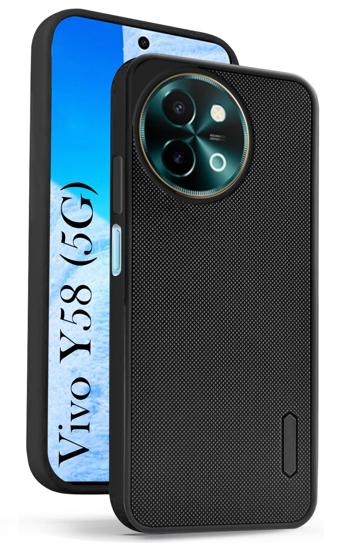 For Vivo Y58 5G Back Cover Case (Textured Grip Design | Camera Protection | Slim and Light Weight | Soft Touch and Feel)