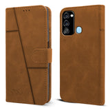 For Itel Vision 3 Flip Cover Case  (Stitched Leather Finish | Magnetic Closure | Inner TPU | Foldable Stand | Wallet Card Slots | Black)