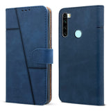 For Xiaomi Mi Redmi Note 8 Flip Cover Case (Stitched Leather Finish | Magnetic Closure | Inner TPU | Foldable Stand | Wallet Card Slots)