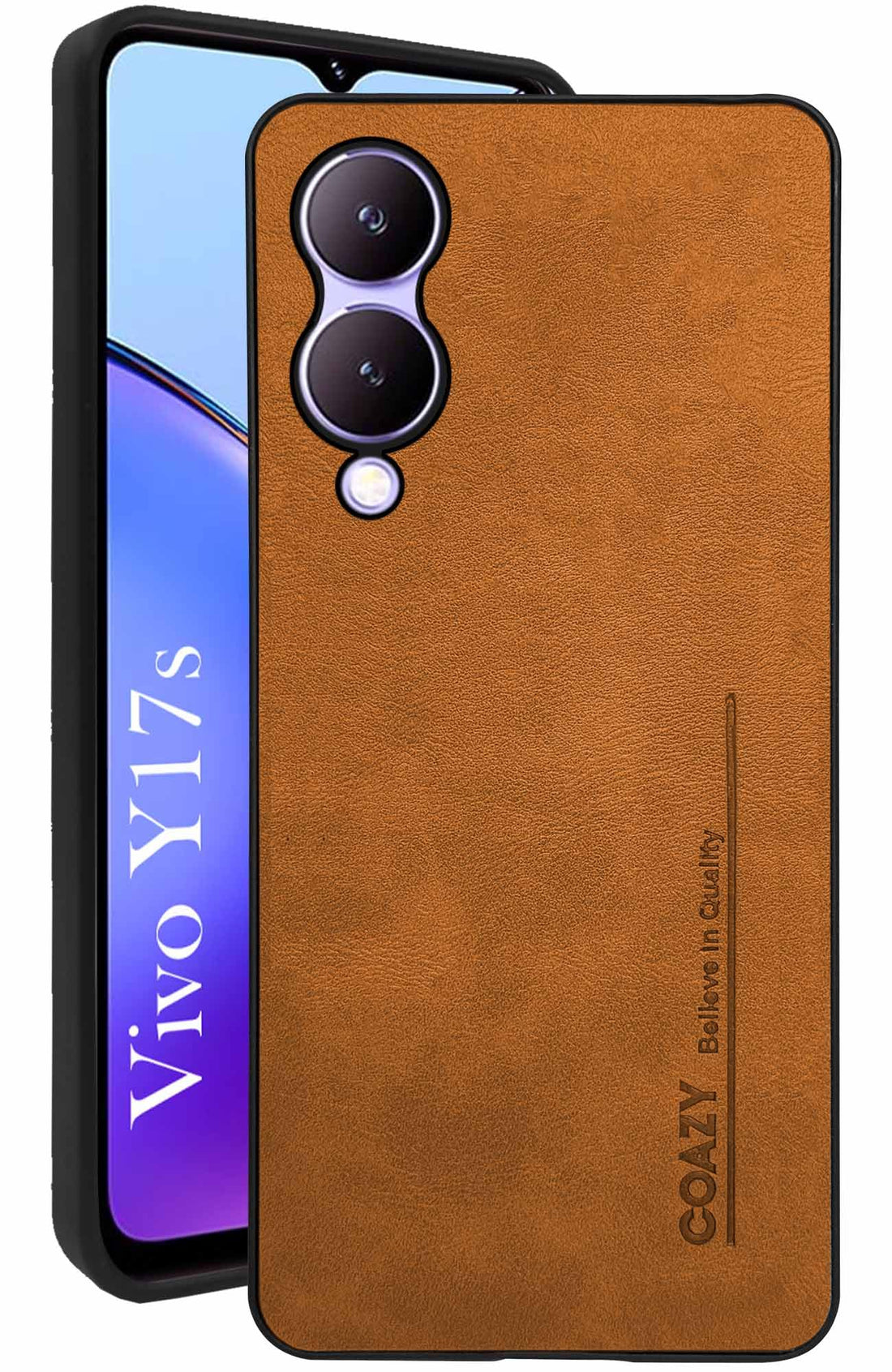 For Vivo Y17s Back Cover Case (Professional Vegan Leather | Camera Protection | Slim & Soft)