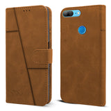 For Huawei Honor 9 Lite Flip Cover Case ( Stitched Leather with Magnetic Closure)