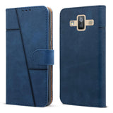 For Samsung Galaxy J7 Duo Flip Cover Case ( Stitched Leather with Magnetic Closure)