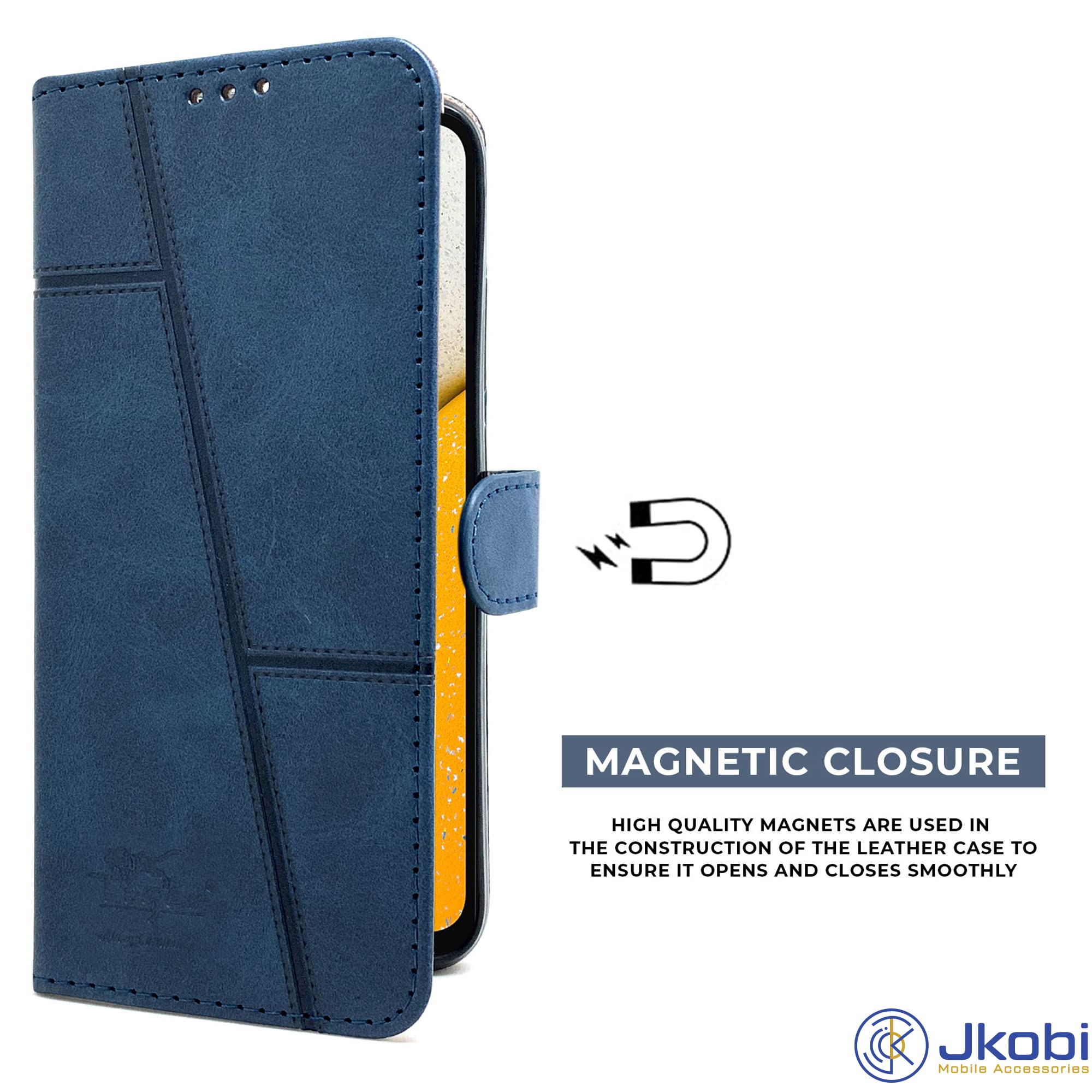 For Infinix Hot 30i Flip Cover Case ( Stitched Leather with Magnetic Closure)