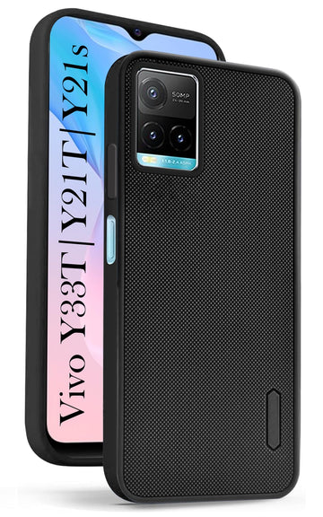 For Vivo Y33T | Vivo Y21T | Vivo Y21s Back Cover Case (Textured Grip Design | Camera Protetion | Slim and Light Weight | Soft Touch and Feel)