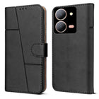 For Vivo Y77T Flip Cover Case (Stitched Leather with Magnetic Closure)