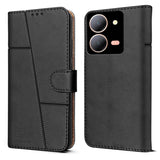 For Vivo Y77T Flip Cover Case (Stitched Leather with Magnetic Closure)