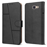 For Samsung Galaxy J5 Prime Flip Cover Case (Stitched Leather Finish | Magnetic Closure | Inner TPU | Foldable Stand | Wallet Card Slots)