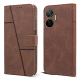 For Xiaomi Poco F7 5G Flip Cover Case ( Stitched Leather with Magnetic Closure)