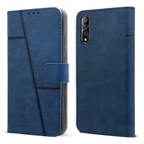 For Vivo S1 | Vivo Z1x Flip Cover Case (Stitched Leather Finish | Magnetic Closure | Inner TPU | Foldable Stand | Wallet Card Slots)