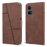 For Motorola Moto G96 Flip Cover Case ( Stitched Leather with Magnetic Closure)