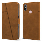 For Xiaomi Mi A2 Flip Cover Case ( Stitched Leather with Magnetic Closure | Black)