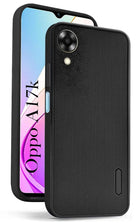 For Oppo A17K Back Case Cover (Crystal Glass Back | Camera Protection | Shockproof Bumpers)