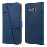 For Samsung Galaxy J3 Flip Cover Case ( Stitched Leather with Magnetic Closure)