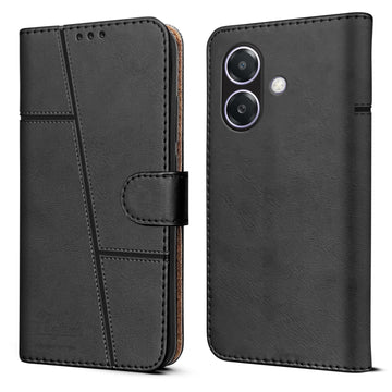 For Oppo A3X 5G | Oppo A3 5G Flip Cover Case (Stitched Leather with Magnetic Closure)